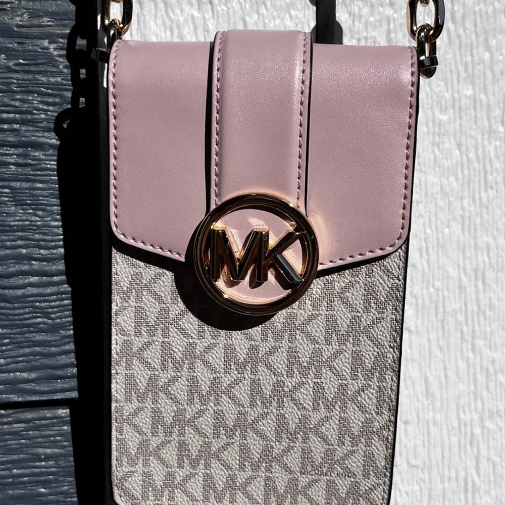 Michael Kors Pink and Gray Crossbody Bag